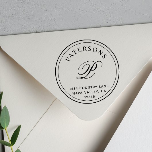 モノグラクラシックム差出人住所 セルフインキングスタンプ