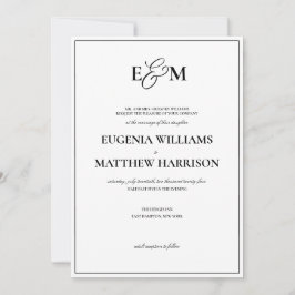 モノグラクラシックム結婚式招待状 招待状