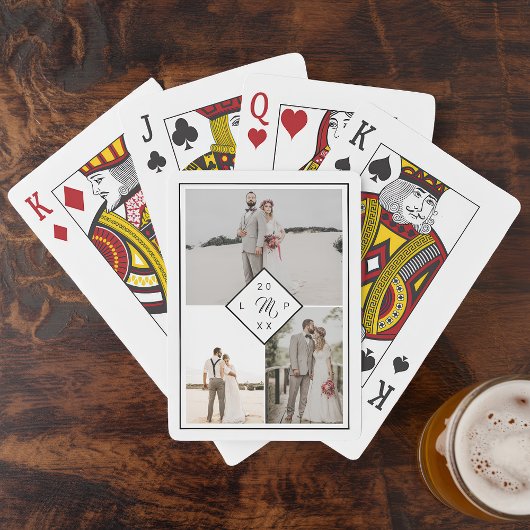 モノグラクラシックム3フォトグリッド結婚コラージュ トランプ