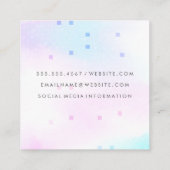 モノグラクラシックム |ホログラフィックモザイクジオメトリ スクエア名刺 (裏面)