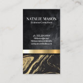 モノグラクラシックム |金ゴールドマーブルメタリック 名刺 (裏面)