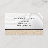 モノグラクラシックム | 革製絹の掛け布 名刺 (裏面)