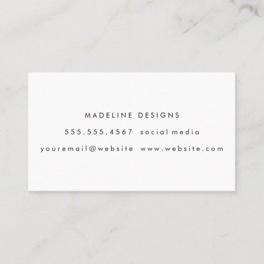 モノグラクラシックム | 黒のテクスチャ 名刺 (裏面)