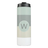 モノグラクールムを使ったストライプ落ち着いたパターン タンブラー (正面)