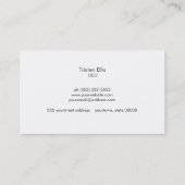 モノグラクールムモダンブラックとホワイトプロフェッショナル 名刺 (裏面)