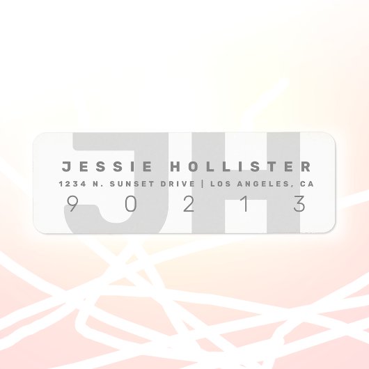 モノグラクールム |ライトグレー差出人住所 ラベル