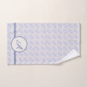 モノグラグランジム |紫エレガントと青のパターン バスタオルセット (ハンドタオル)