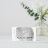 モノグラコンテンポラリームでブラシされた灰色の水色 名刺 (スタンド正面)