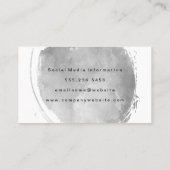 モノグラコンテンポラリームでブラシされた灰色の水色 名刺 (裏面)