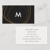 モノグラコンテンポラリーム付き円形パターン 名刺 (正面/裏面)