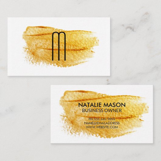 モノグラコンテンポラリーム |ブラシ付きアート 名刺 (正面/裏面)