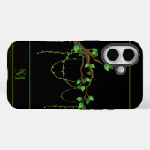モノグラシンプルムイニシャル緑化植物 Case-Mate iPhoneケース (裏面 (横))