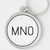 モノグラシンプルムイニシャル キーホルダー (正面)