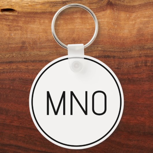 モノグラシンプルムイニシャル キーホルダー (正面)