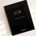 モノグラシンプルムエレガントプランナー プランナー手帳<br><div class="desc">モダンシンプルプランナーエレガントブラック数分後に製品を編集する。「さらにパーソナライズ」を使用して、フォント/サイズ/色と位置を変更できる。</div>