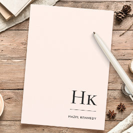 モノグラシンプルムエレガントミニマル社会 ノートカード