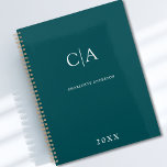 モノグラシンプルムエレガント招待状プランナー プランナー手帳<br><div class="desc">モダンシンプルティール(緑がかった色)エレガント1グラム招聘プランナー。数分後に製品を編集する。「さらにパーソナライズ」を使用して、フォント/サイズ/色と位置を変更できる。</div>