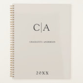 モノグラシンプルムエレガント招待状プランナー プランナー手帳 (正面)