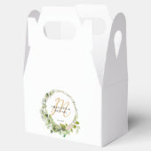 モノグラシンプルムエレガント・ユーカリ結婚の フェイバーボックス (オープン)
