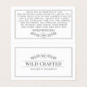 モノグラシンプルムエレガント（白黒）ヘッダー 名刺 (外部フラット)