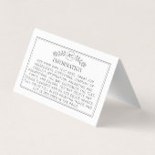 モノグラシンプルムエレガント（白黒）ヘッダー 名刺 (裏面)