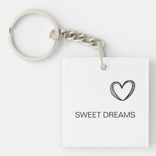 モノグラシンプルムミニマルの顧客名 キーホルダー (正面)