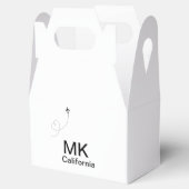 モノグラシンプルムミニマル追加文字旅行飛行機写真 フェイバーボックス (オープン)