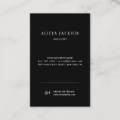 モノグラシンプルムモダンエレガントの名刺 名刺 (裏面)