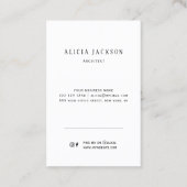 モノグラシンプルムモダンエレガントの名刺 名刺 (裏面)