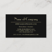 モノグラシンプルム付き紫色の会計士エレガントさん 名刺 (裏面)