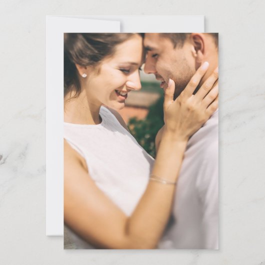 モノグラシンプルム写真付き植物花束 招待状 (裏面)