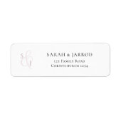 モノグラシンプルム差出人住所ラベル ラベル (正面)