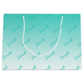 モノグラシンプルム |アクアグラデーションラージ ラージペーパーバッグ (正面)