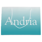 モノグラシンプルム |アクアグラデーション ラージペーパーバッグ (正面)