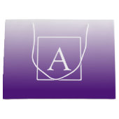 モノグラシンプルム |パープルグラデーション ラージペーパーバッグ (正面)