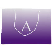 モノグラシンプルム |パープルグラデーション ラージペーパーバッグ (正面)