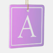 モノグラシンプルム |淡いピンク/紫グラデーション セラミックオーナメント (右)