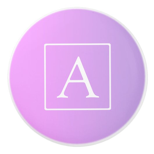 モノグラシンプルム |淡いピンク/紫グラデーション セラミックノブ (正面)