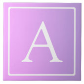 モノグラシンプルム |淡いピンク/紫グラデーション タイル (正面)