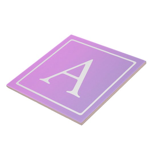 モノグラシンプルム |淡いピンク/紫グラデーション タイル (側面)