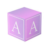 モノグラシンプルム |淡いピンク/紫グラデーション フォトキューブ (裏面アングル)