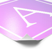 モノグラシンプルム |淡いピンク/紫グラデーション フォトプリント            (角)