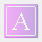 モノグラシンプルム |淡いピンク/紫グラデーション マグネット (正面)