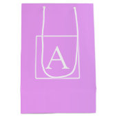 モノグラシンプルム |淡いピンク/紫グラデーション ミディアムペーパーバッグ (裏面)