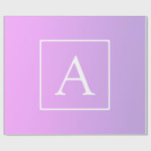 モノグラシンプルム |淡いピンク/紫グラデーション ラッピングペーパー (フラット)