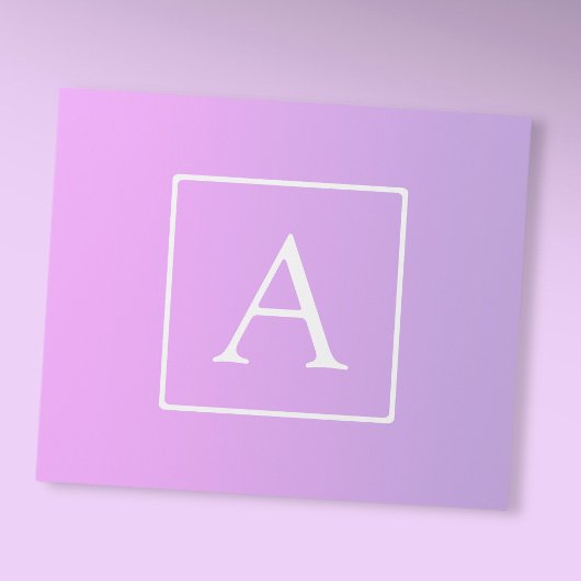 モノグラシンプルム |淡いピンク/紫グラデーション ラッピングペーパー