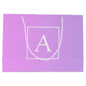 モノグラシンプルム |淡いピンク/紫グラデーション ラージペーパーバッグ (裏面)