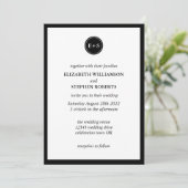 モノグラシンプルム |白黒結婚の 招待状 (スタンド正面)