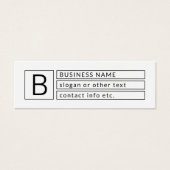 モノグラスタイリッシュムおよびビジネス名(または他の文字) (正面)