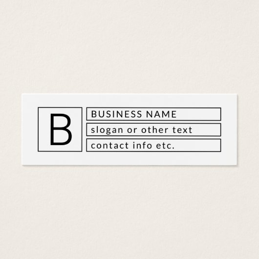 モノグラスタイリッシュムおよびビジネス名(または他の文字) (正面)